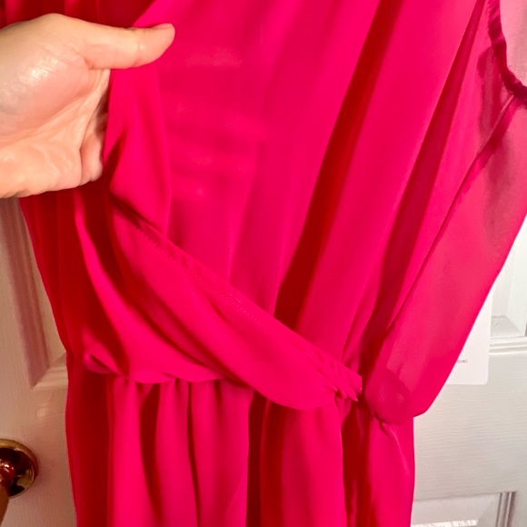 Pink Satin romper shorts size xs|s swimsuit cover - Picture 4 of 4